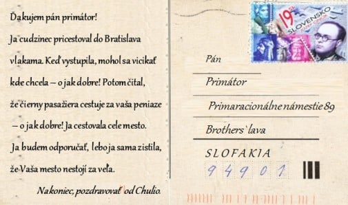 Adresované primátorovi Bratislavy